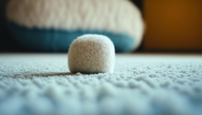 Clean carpet after marshmallow removal