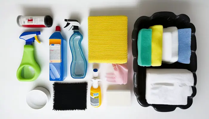 Cleaning supplies for shower doors