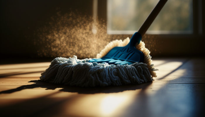 Microfiber mop for cleaning floor