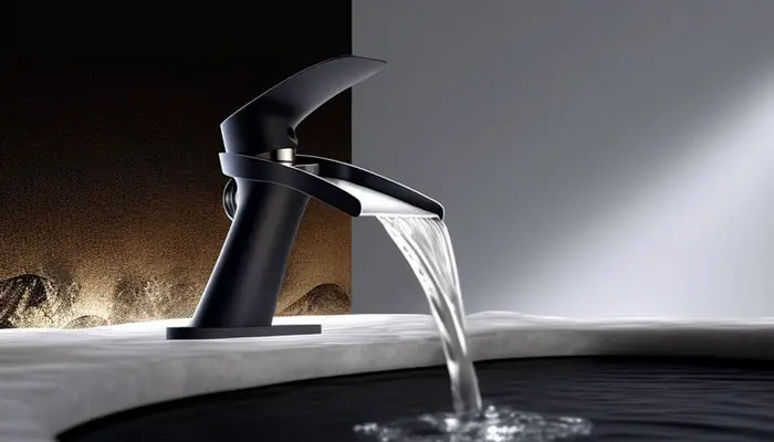 Waterfall faucet before cleaning