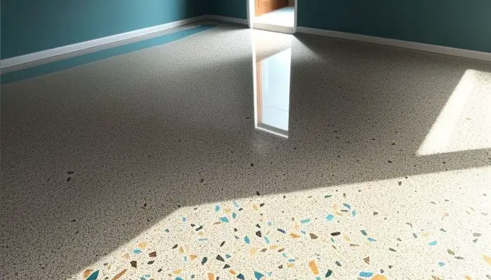 Rinsing terrazzo floor