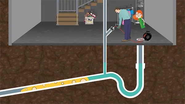 Can Drain Cleaner Unclog the Basement Floor Drain P-Trap