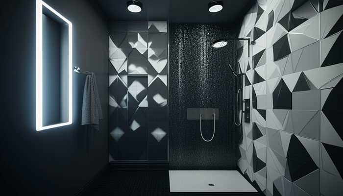 Are shower tiles prone to get a white film from high humidity levels