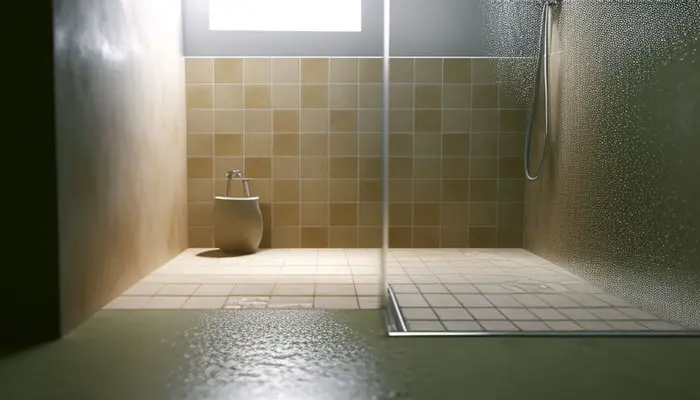Clean Calcium Buildup on Shower Floor