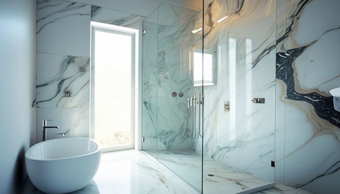 Clean the Marble Shower Using Baking Soda