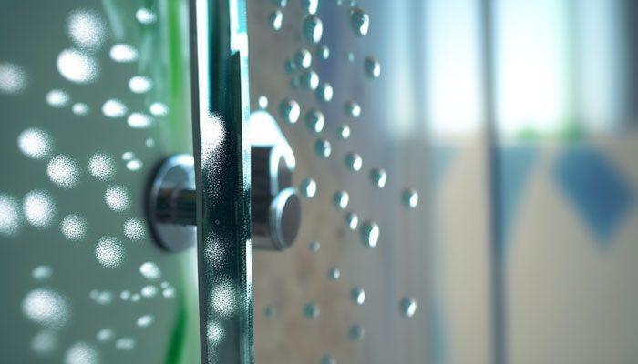 Cleaning up shattered shower door