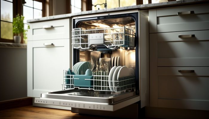 Damaged dishwasher after using drain cleaner