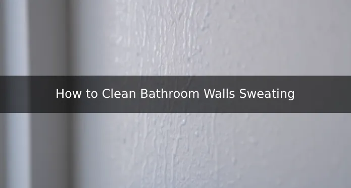 How to Clean Bathroom Walls Sweating
