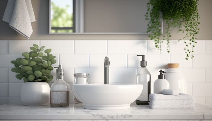 Porcelain bathroom sink