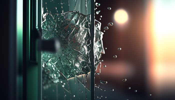 Proper disposal of shattered shower door glass