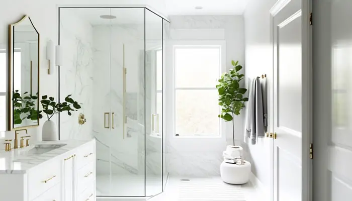 Removing hard water stains on shower doors with dryer sheets