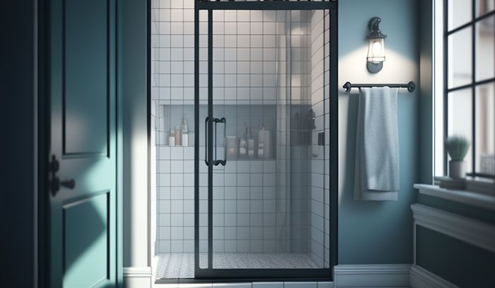 Using commercial lime remover for glass shower doors