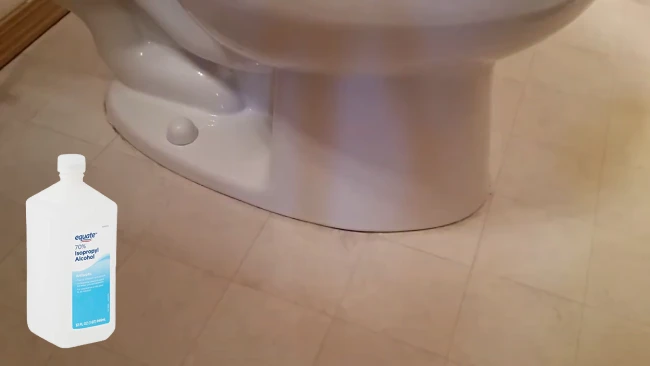 Can rubbing alcohol be used to clean the caulk around your toilet