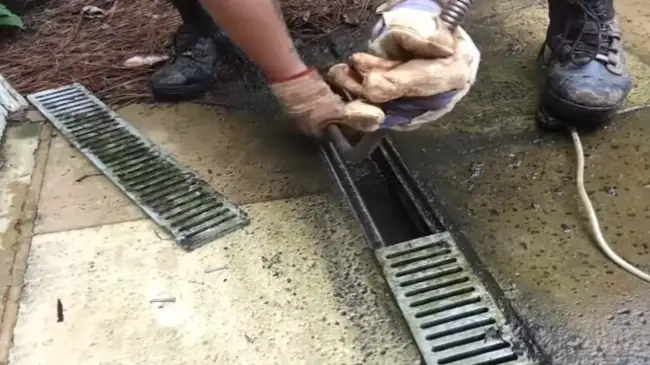 Clean French Drain in Basement