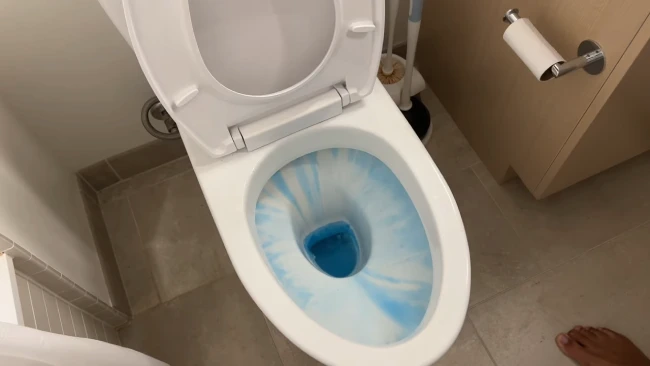 How long should I let my toilet bowl cleaner sit before scrubbing