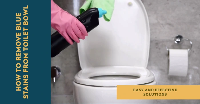 how to remove blue stains from toilet bowl