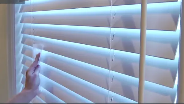 Can I use a magic eraser to clean bathroom window blinds