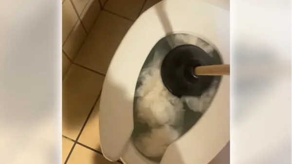 What can you do to prevent paper towel clogging in a toilet