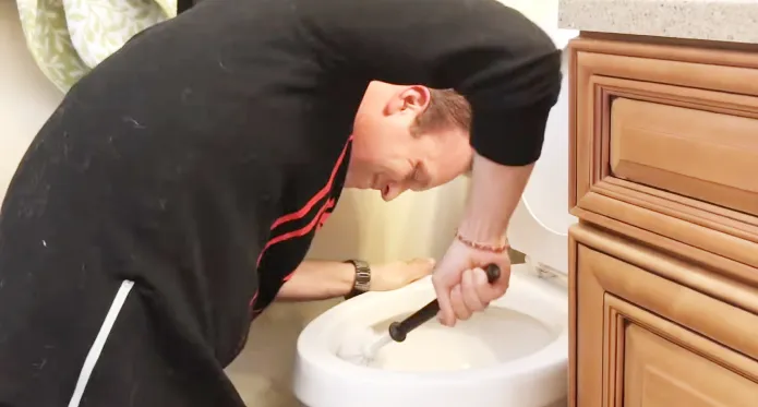 hack for cleaning under toilet rim
