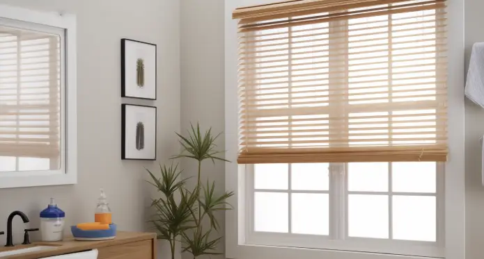 how to clean faux wood blinds that have yellowed