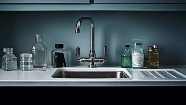 Does vinegar remove paint from the stainless steel sink