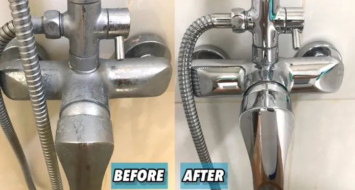 How to Clean Tarnished Bathroom Fixtures