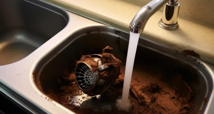 can you put coffee grounds down the sink